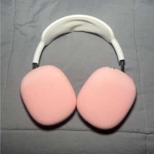 Apple Over-Ear Headphones in Pink and White